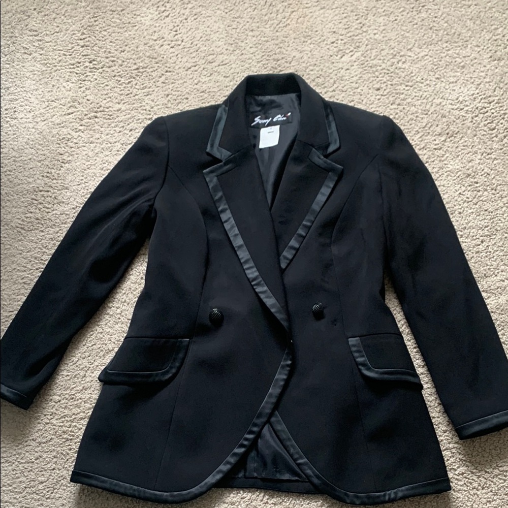 Black Double-Breasted Women's Blazer